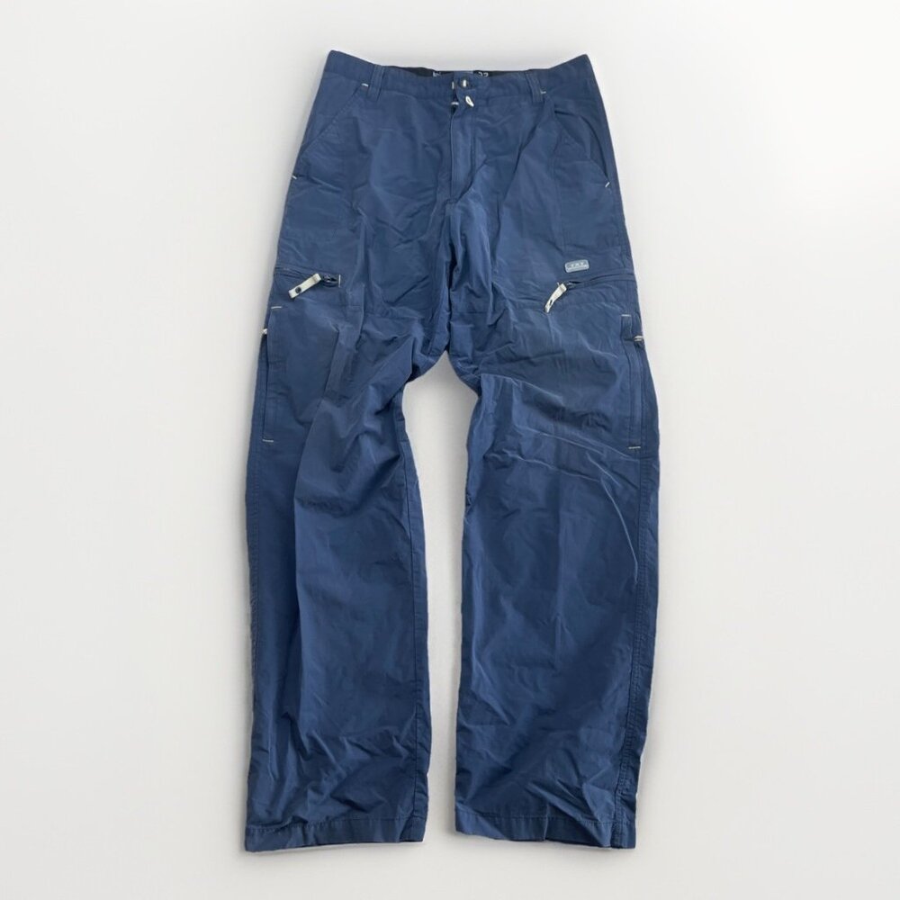 VTG Y2K TXT Cargo Tech Pants 90s Men Sz 32 Paratrooper Baggy Skater Blue Read